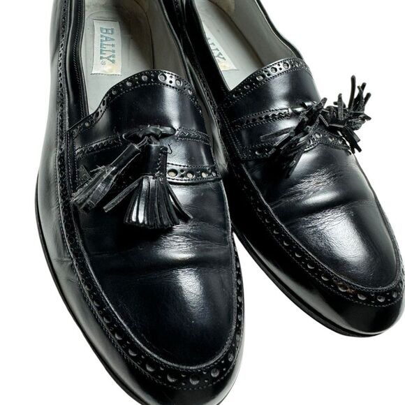 BALLY Vintage BarclayParawet Black Men’s 11.5 - Picture 1 of 7